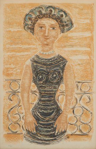 MASSIMO CAMPIGLI DONNA AL BALCONE