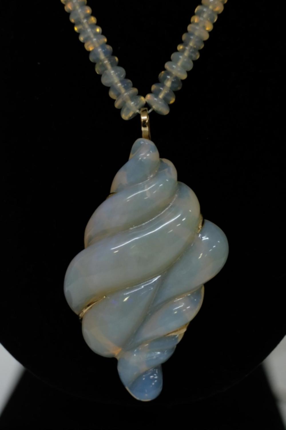 MASSIVE 190CTTW WHITE FIRE OPAL