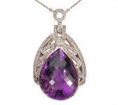 MASSIVE AMETHYST & DIAMOND 18K