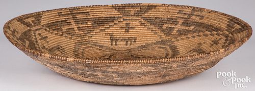 MASSIVE APACHE FIGURAL BASKET TRAY,