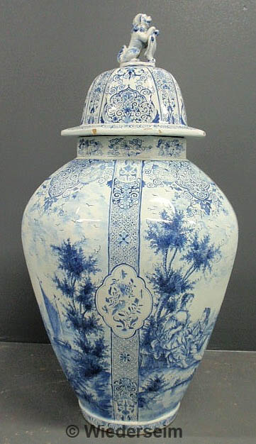 Massive blue and white French Delft