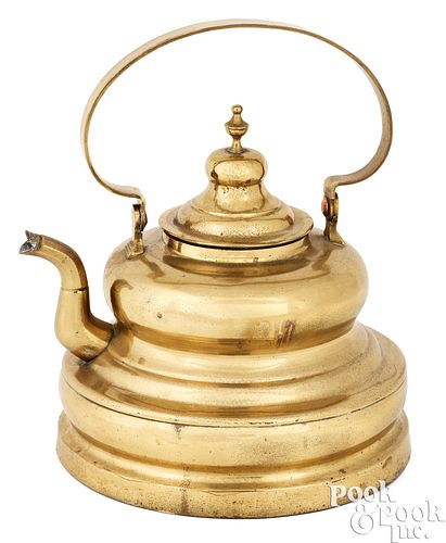 MASSIVE BRASS KETTLE, CA.
