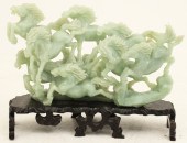 MASSIVE CELEDON JADE SCULPTURE