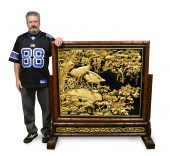 MASSIVE CHINESE GILT LACQUER C