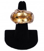 MASSIVE CITRINE & 18K YG SNAKE