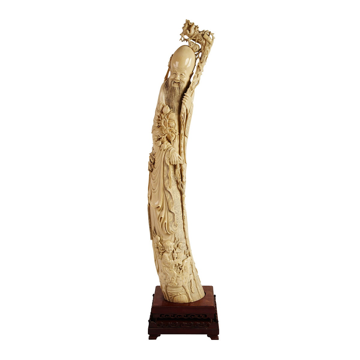 Massive Ivory Carved Immortal  