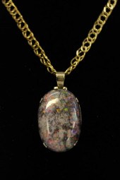 MASSIVE OVAL MATRIX OPAL PENDA