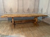 MASSIVE RUSTIC SOLID ELM TREST