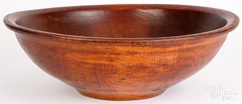 MASSIVE TURNED WOOD BOWLMassive