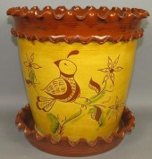MASSIVE TWO-PART FLOWER POT BY