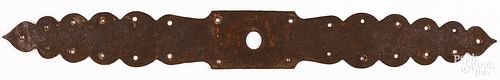 MASSIVE WROUGHT IRON ESCUTCHEON,