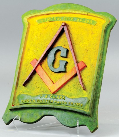 MASTER MASON PLAQUE 1928 Wood
