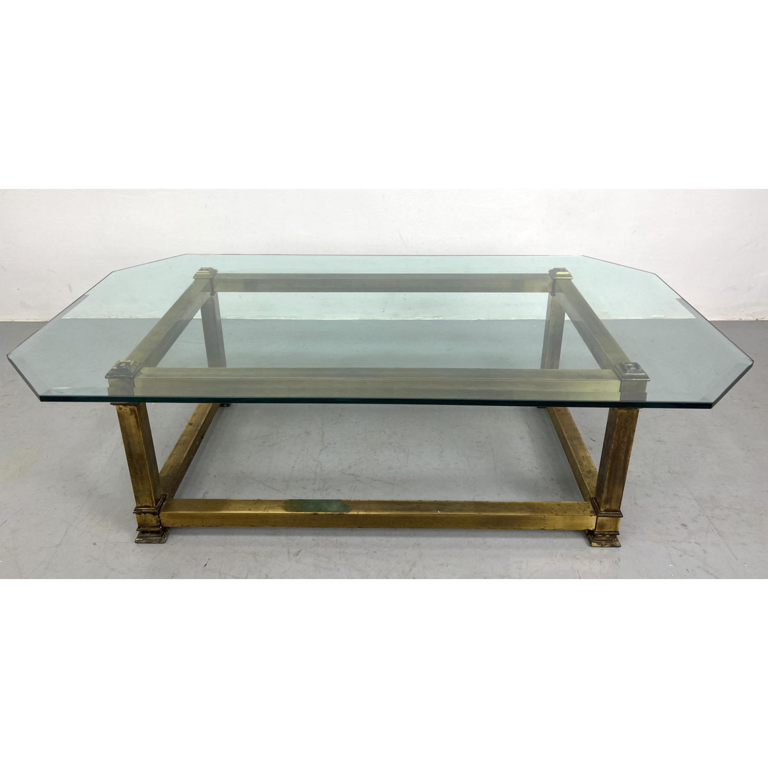 Mastercraft Style Glass and Brass