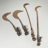 MATAKAM PEOPLES, (4) IRON CURR