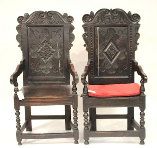 MATCHED PAIR OF ENGLISH OAK