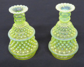MATCHING PAIR FENTON HOBNAIL V