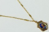 MATER DOLOROSA ENAMEL AND 14KT