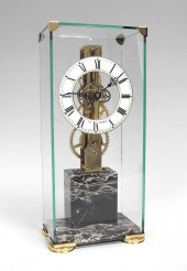 MATHEY SKELETON CLOCK: Metal f