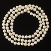 MATINEE 7.5MM PEARL NECKLACE W
