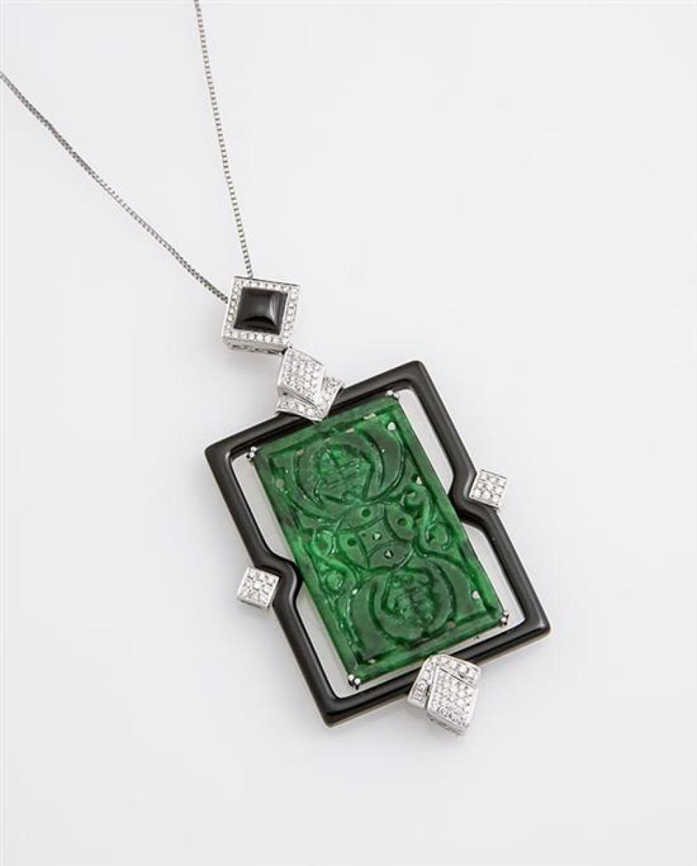 MATINEE LENGTH 14-KARAT WHITE-GOLD,