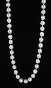 MATINEE LENGTH PEARL NECKLACE,