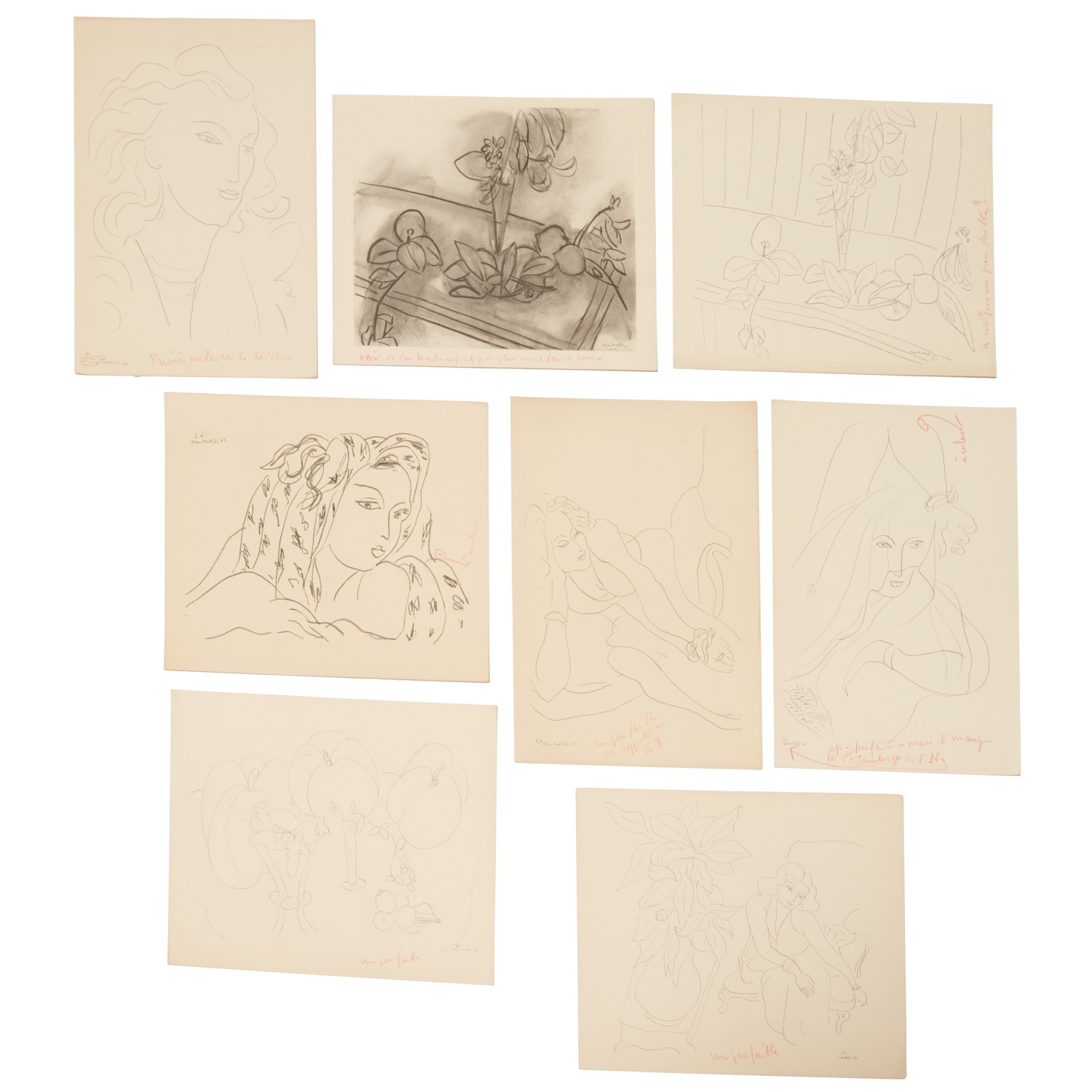 MATISSE, ARTIST ANNOTATED "DESSINS"