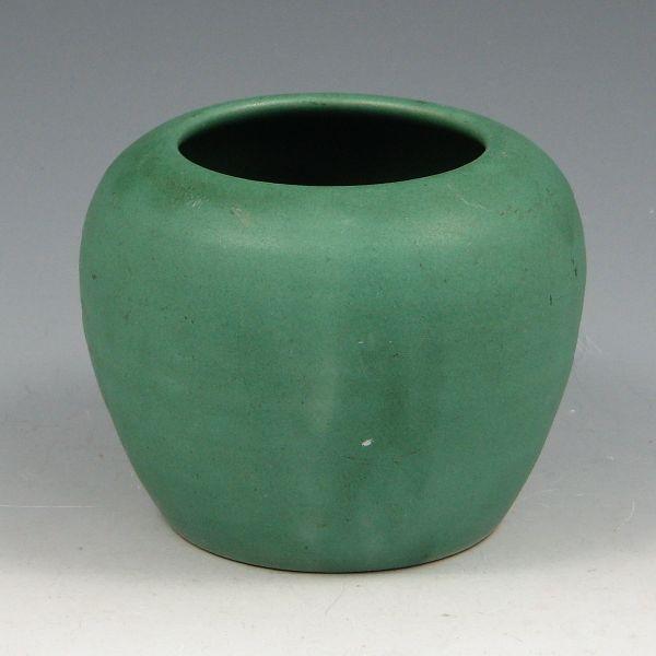 Matte green Arts & Crafts vase. 