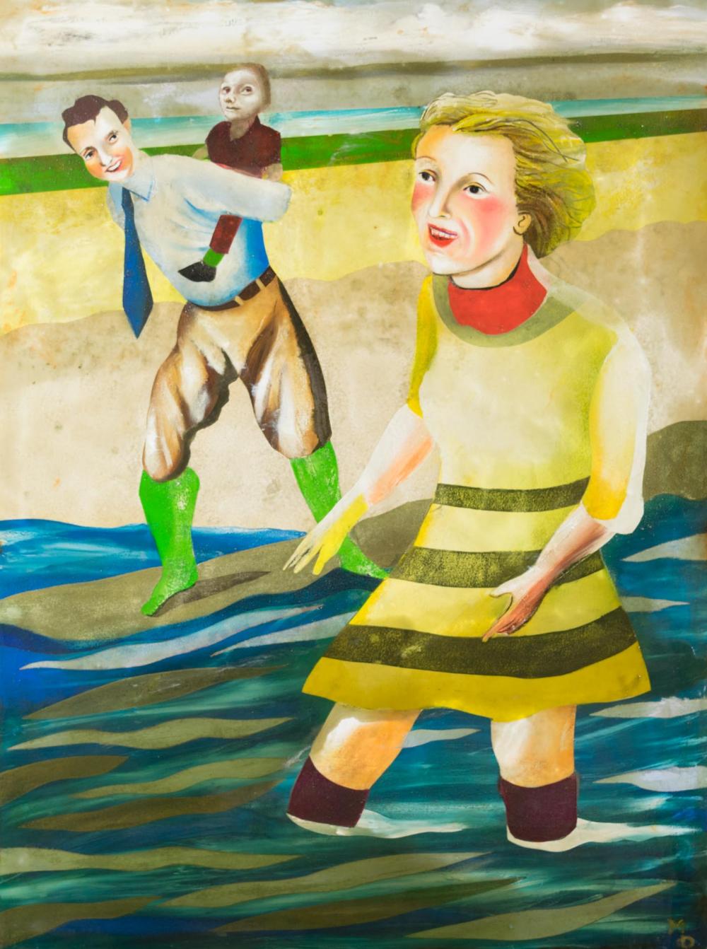 MATTHEW DENNISON OIL ON PAPER ON