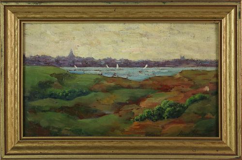 MAUDE STUMM OIL ON PANEL "NANTUCKET