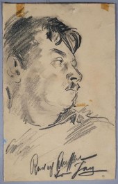 MAURICE BECKER, CHARCOAL PORTR
