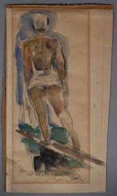 MAURICE BECKER, CHARCOAL PORTR