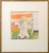 MAURICE BRIANCHON SEATED NUDE
