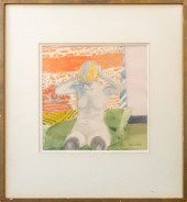 MAURICE BRIANCHON SEATED NUDE