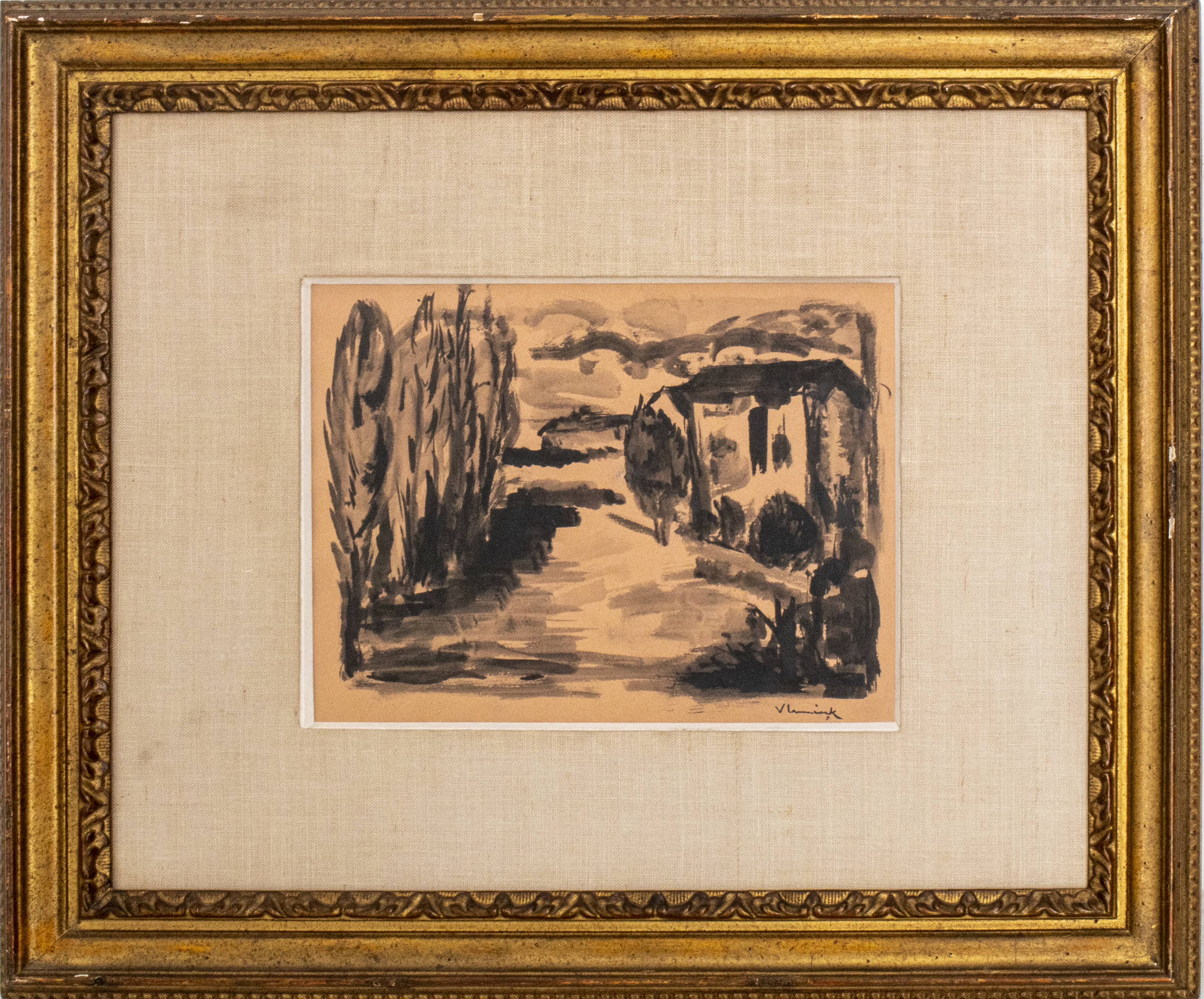 MAURICE DE VLAMINCK LANDSCAPE INK