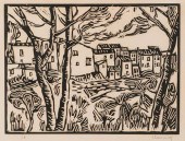MAURICE DE VLAMNICK WOODCUT MA