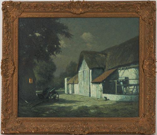 MAURICE GRUN O/C NIGHT LANDSCAPE
