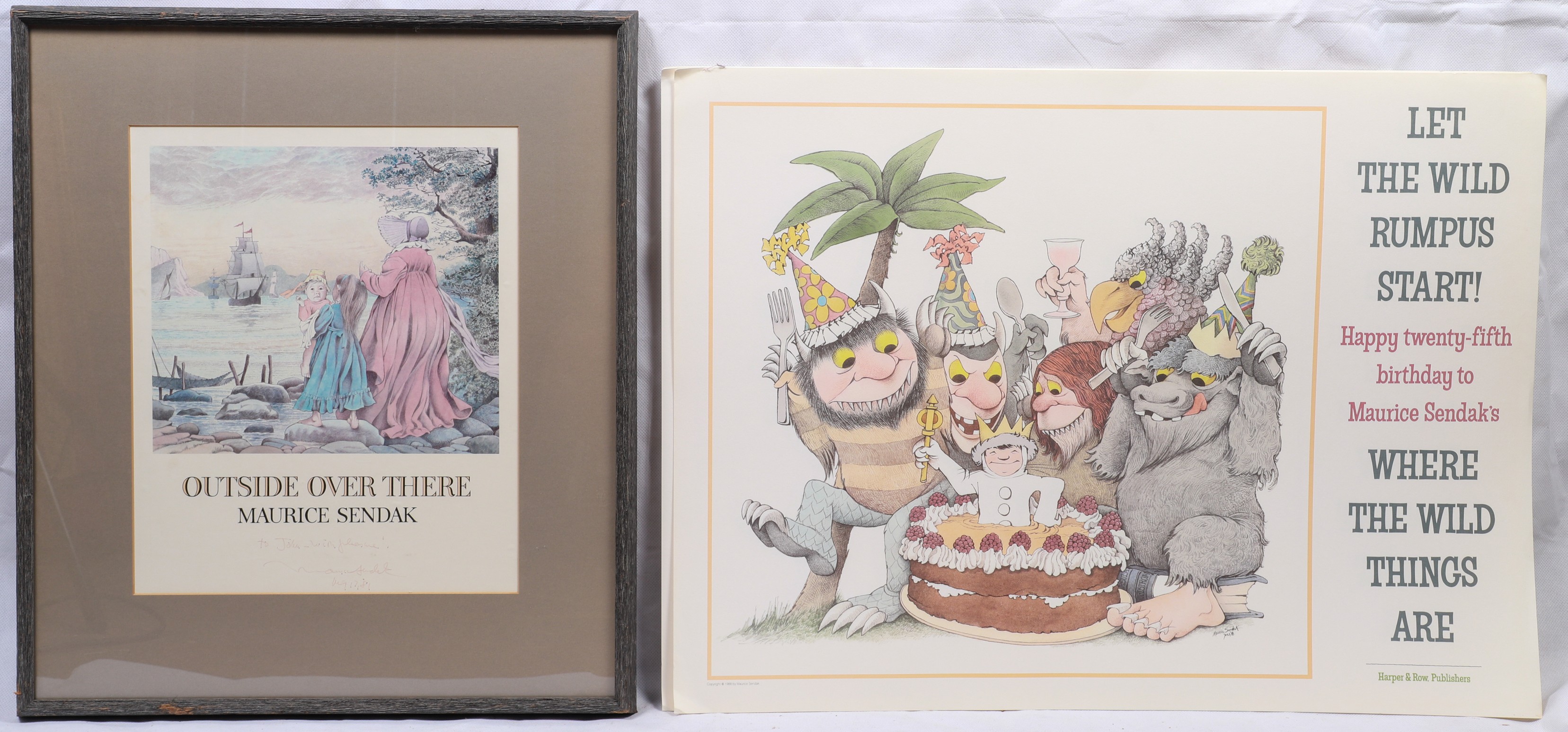 Maurice Sendak signed poster,