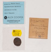 MAURICE TIBERIUS, AE25 HALF FO