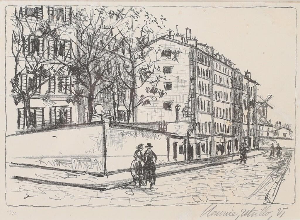 MAURICE UTRILLO LITHOGRAPH STREET