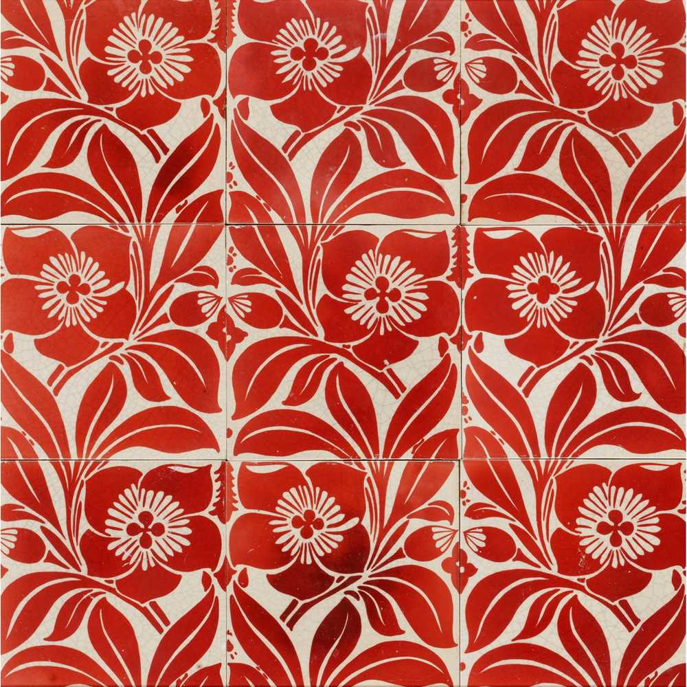 MAW & CO. NINE-TILE PANEL, CIRCA