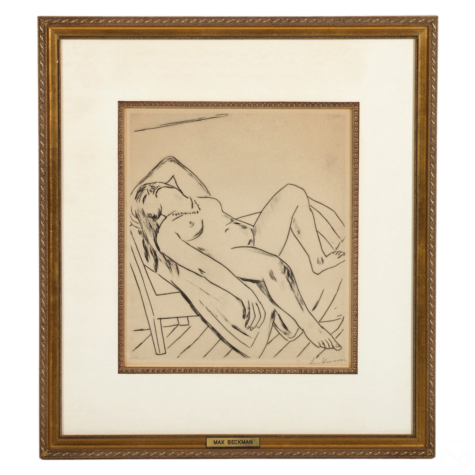 MAX BECKMANN 1884-1950 LYING NUDE