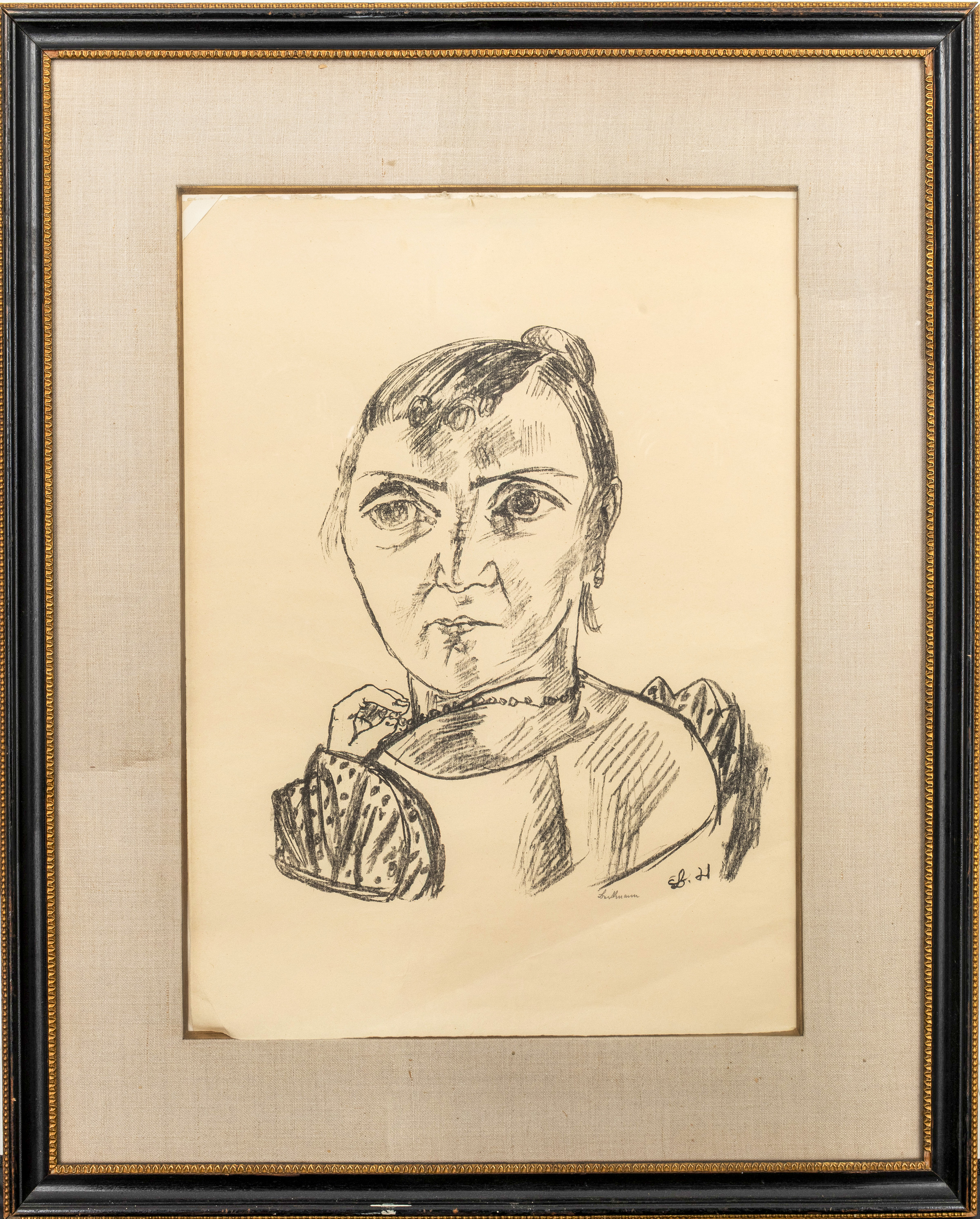MAX BECKMANN LITHOGRAPH, PORTRAIT