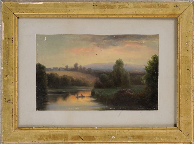 MAX EGLAU (1825-1890): TWILIGHT Oil