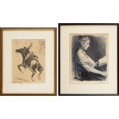 MAX LIEBERMANN, (2) LITHOGRAPH
