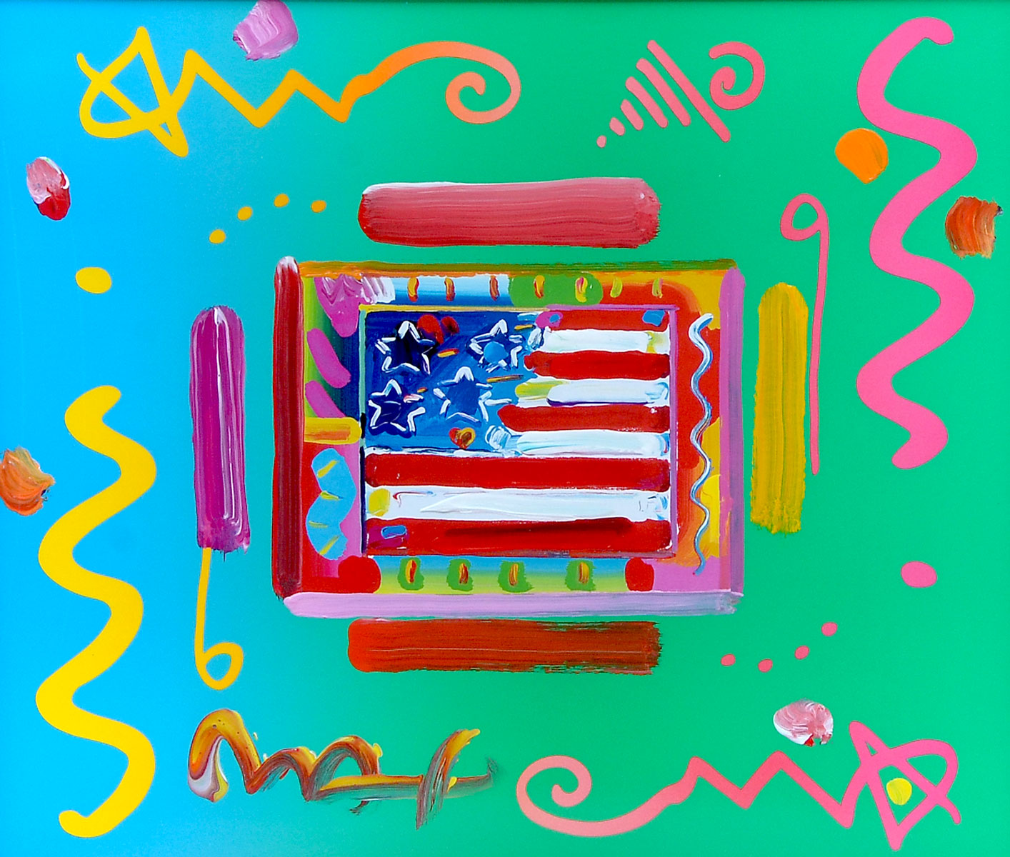 MAX, Peter, (German, 1937-): ''Flag