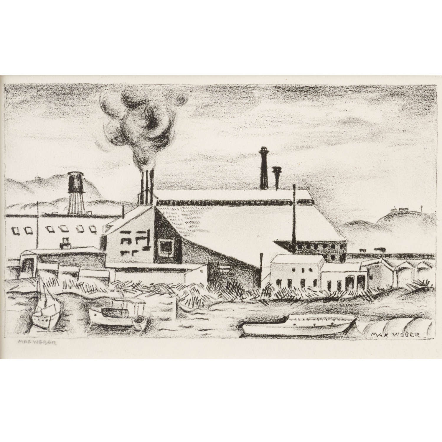 MAX WEBER, SIGNED LITHOGRAPH, C.