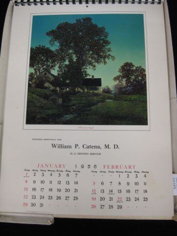 Maxfield Parrish 1956 Calendar