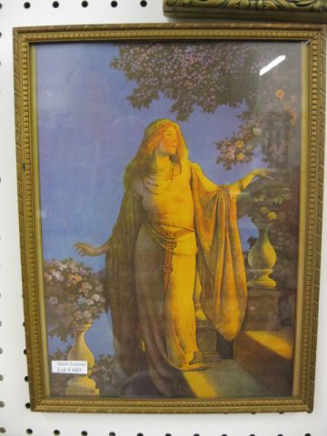Maxfield Parrish Print lady on