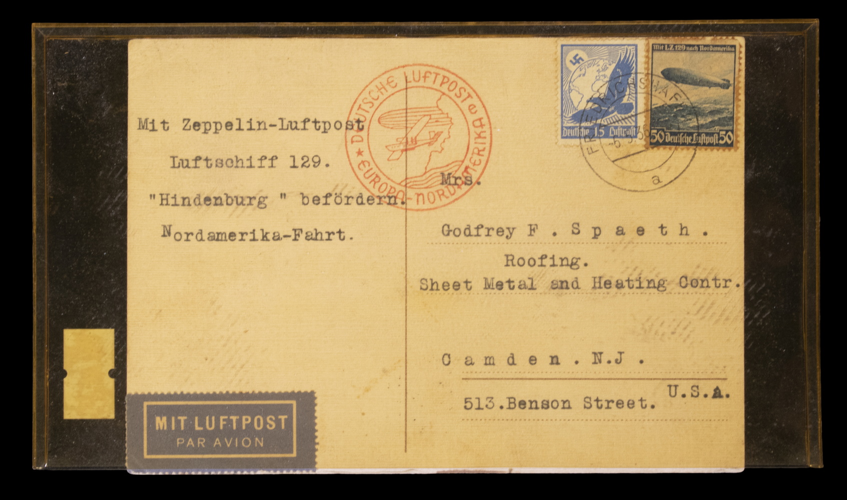 MAY 6, 1936 'HINDENBURG' MAIL