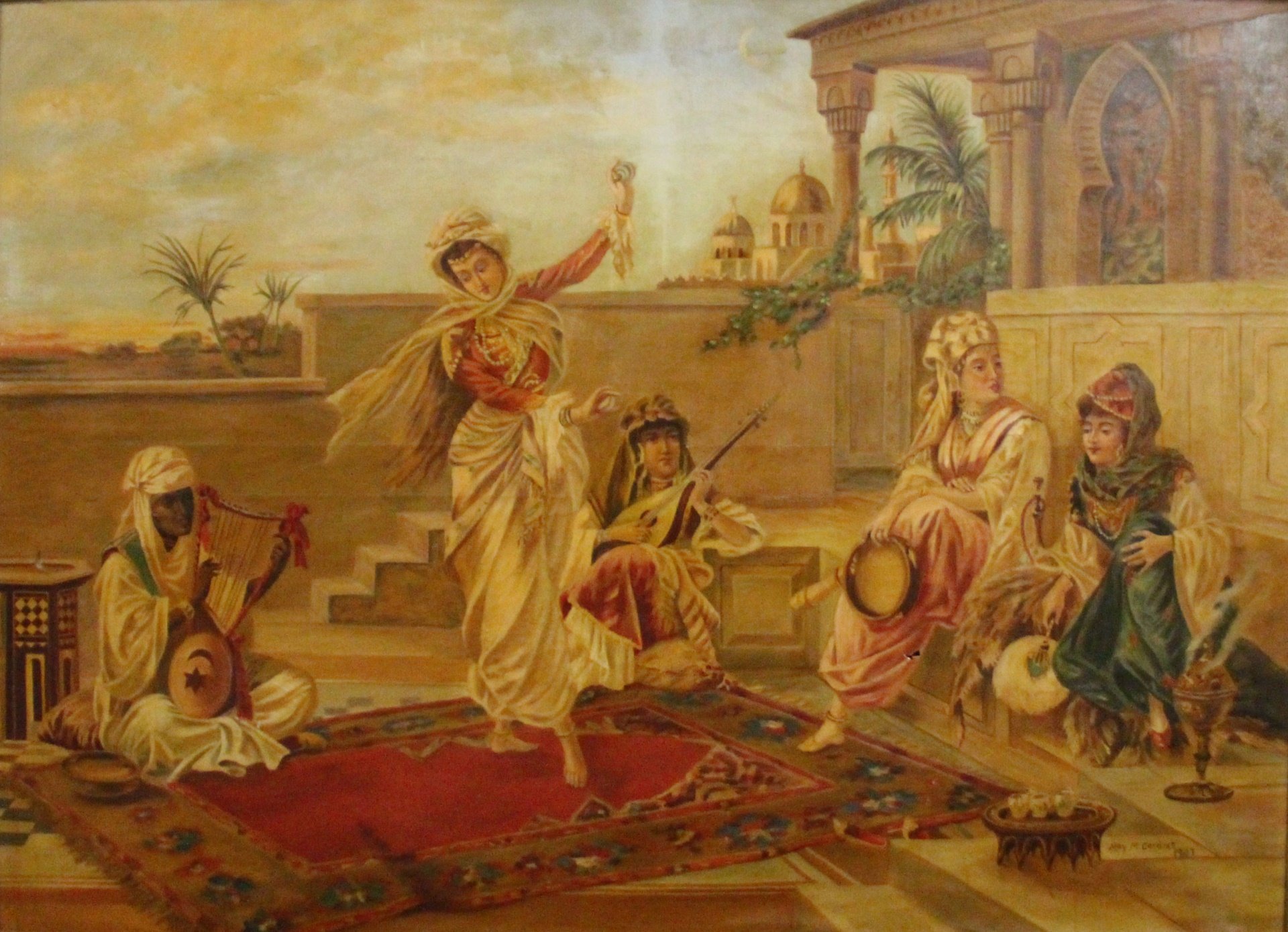 MAY M GARDNER. ORIENTALIST OIL ON